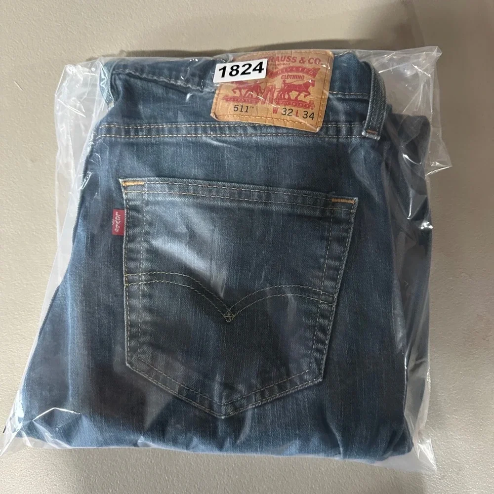 Levi's 511 Jeans Men 32x34 Blue Slim Fit Stretch Denim 04511-0408